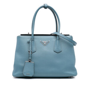 Pre-Loved Prada Saffiano Cuir Turnlock Twin Satchel